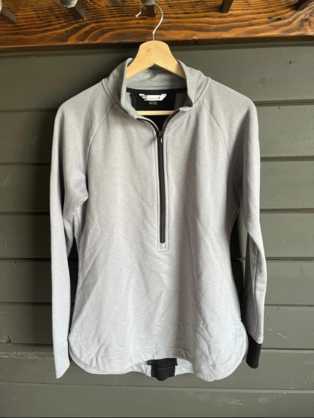 Smartwool Women's Light Gray Half-Zip Pullover